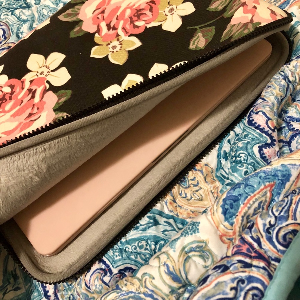 MacBookPro 13in, keyboard cover, case and sleeve.